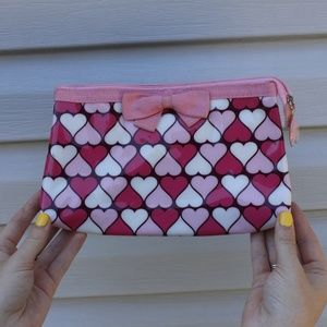 Heart Print Cosmetic Bag